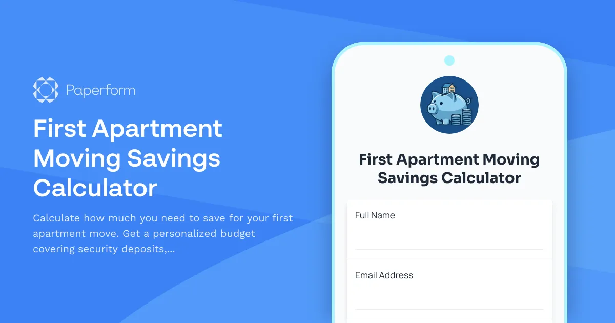 First Apartment Moving Savings Calculator