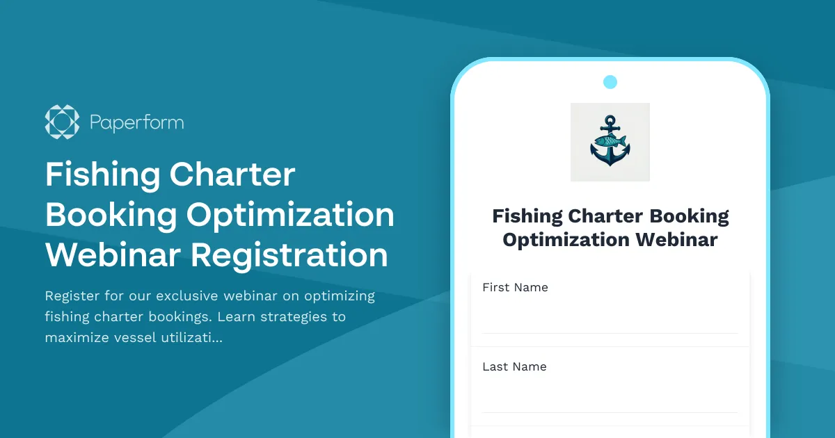 Fishing Charter Booking Optimization Webinar Registration