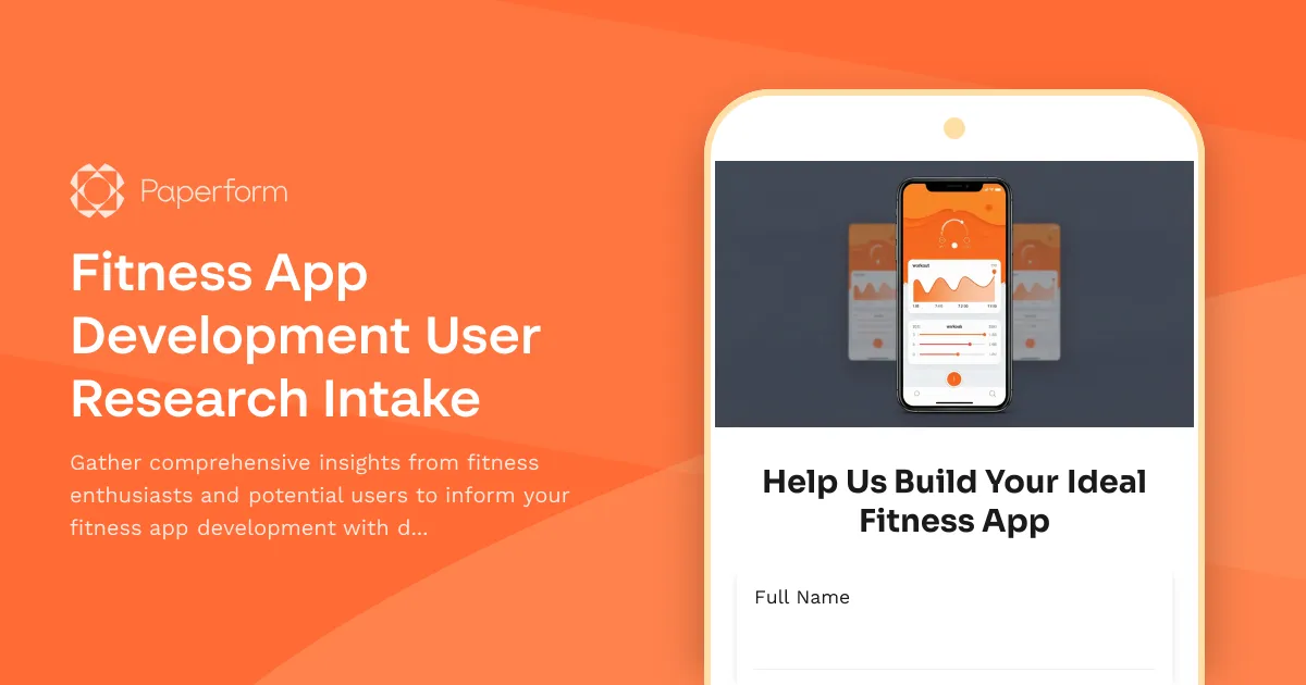 Fitness App Development User Research Intake