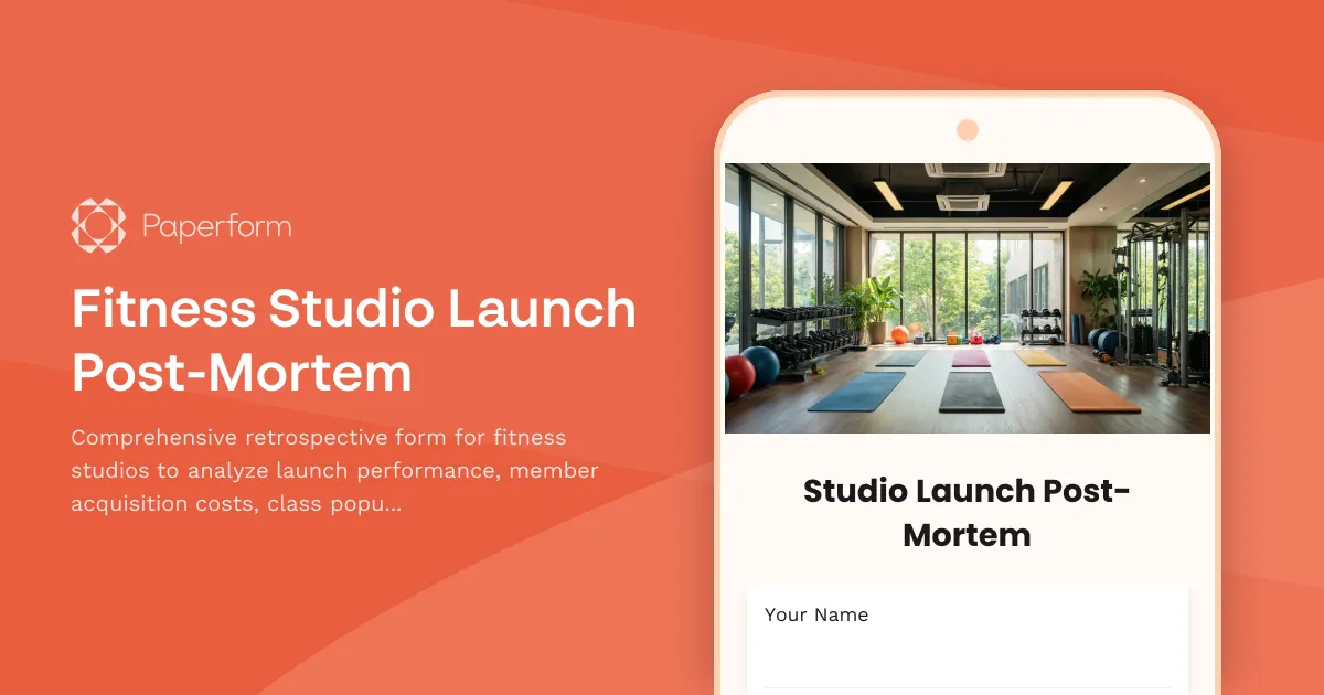 Fitness Studio Launch Post-Mortem