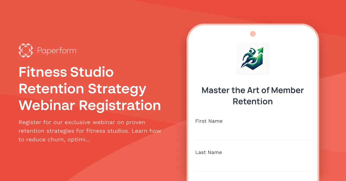 Fitness Studio Retention Strategy Webinar Registration