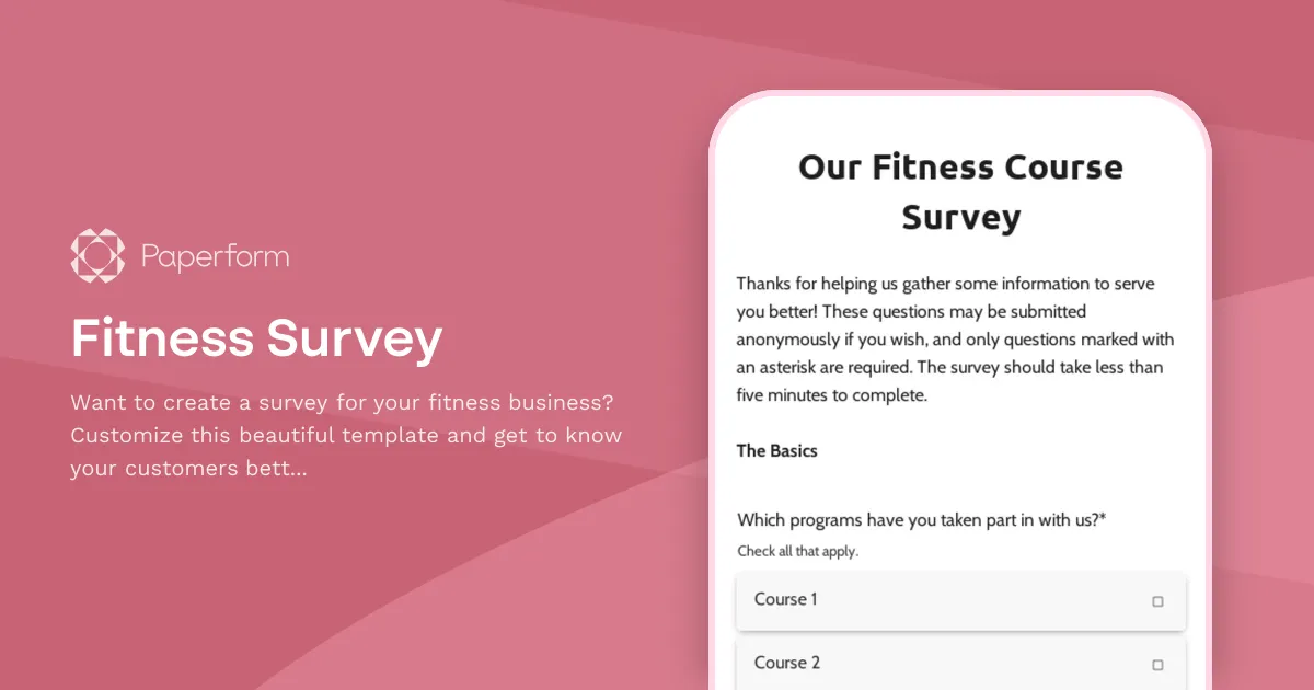 Fitness Survey
