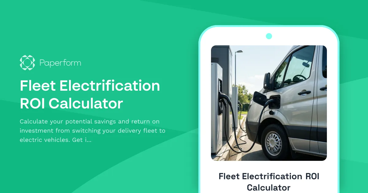 Fleet Electrification ROI Calculator