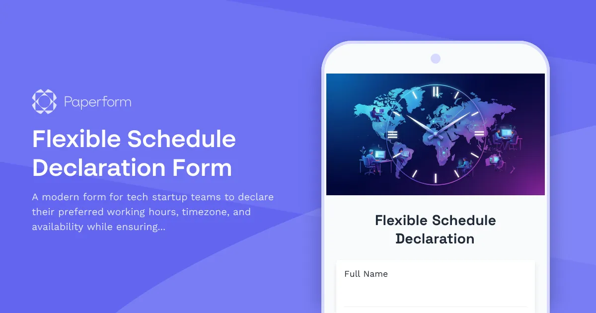 Flexible Schedule Declaration Form
