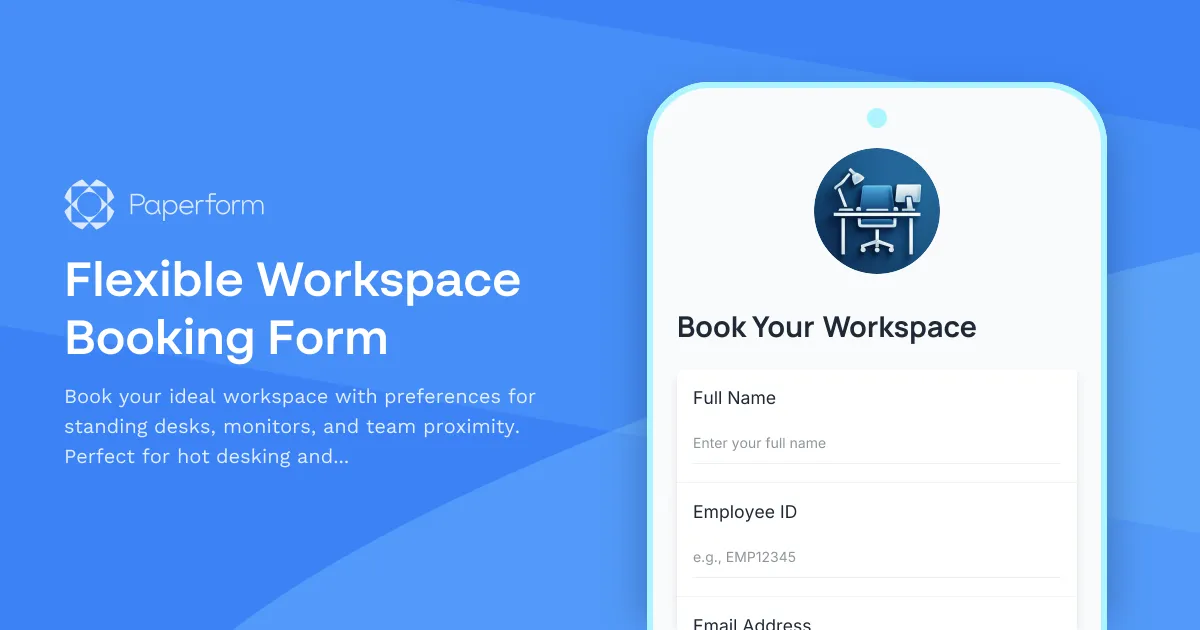Flexible Workspace Booking Form