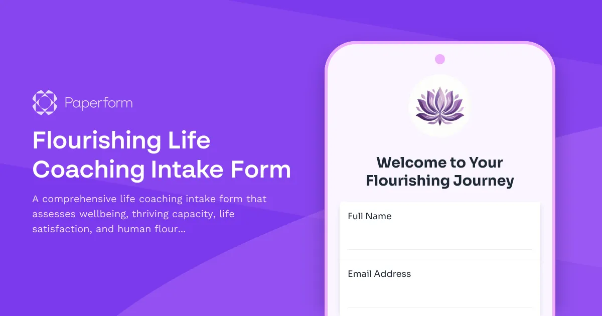 Flourishing Life Coaching Intake Form