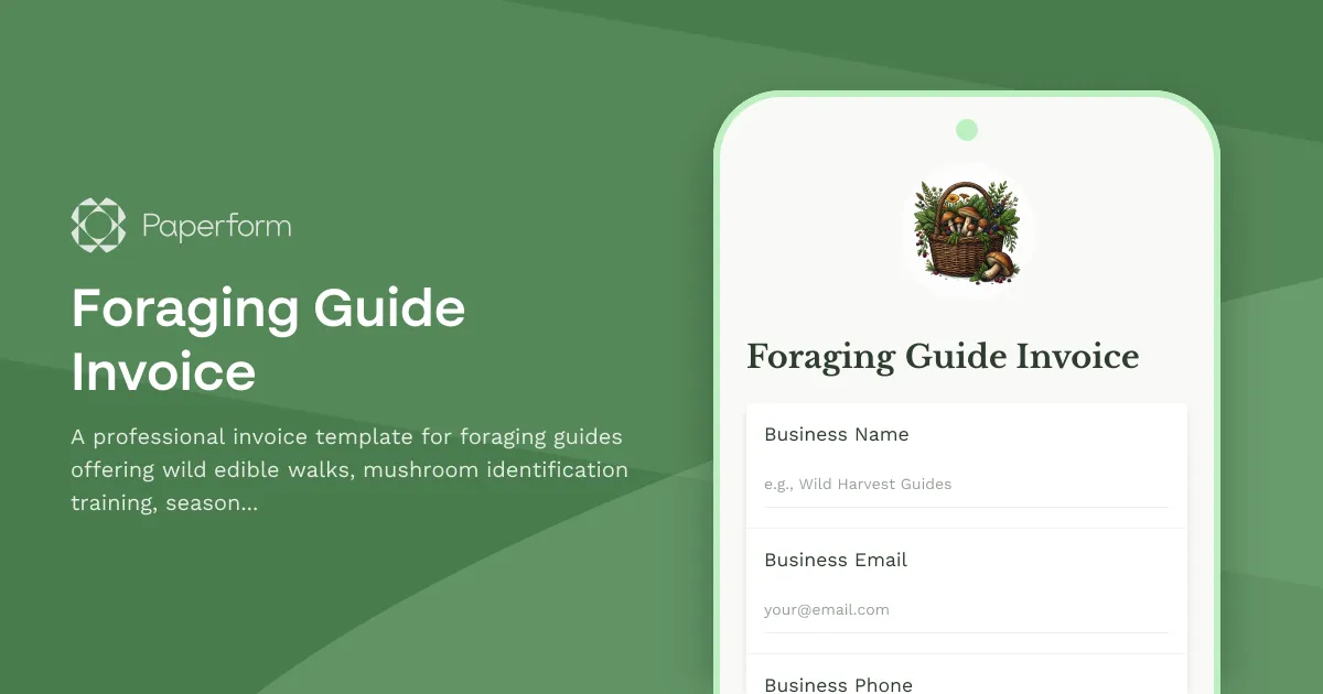 Foraging Guide Invoice