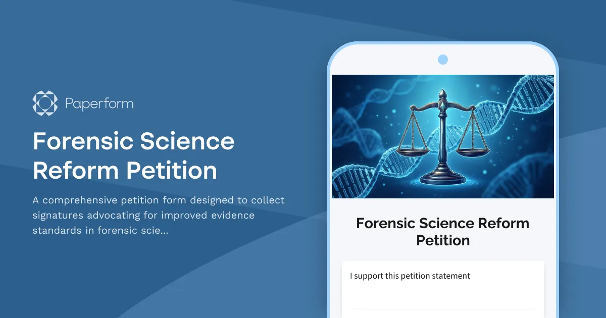 Forensic Science Reform Petition