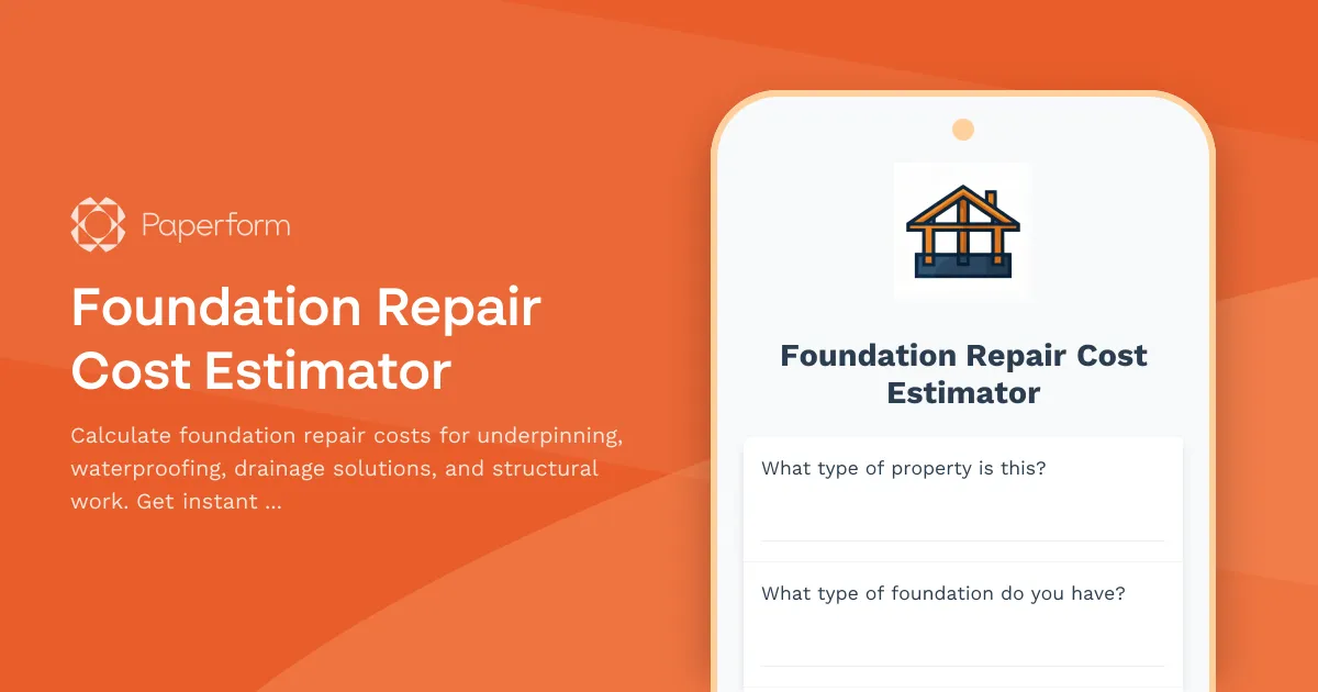 Foundation Repair Cost Estimator