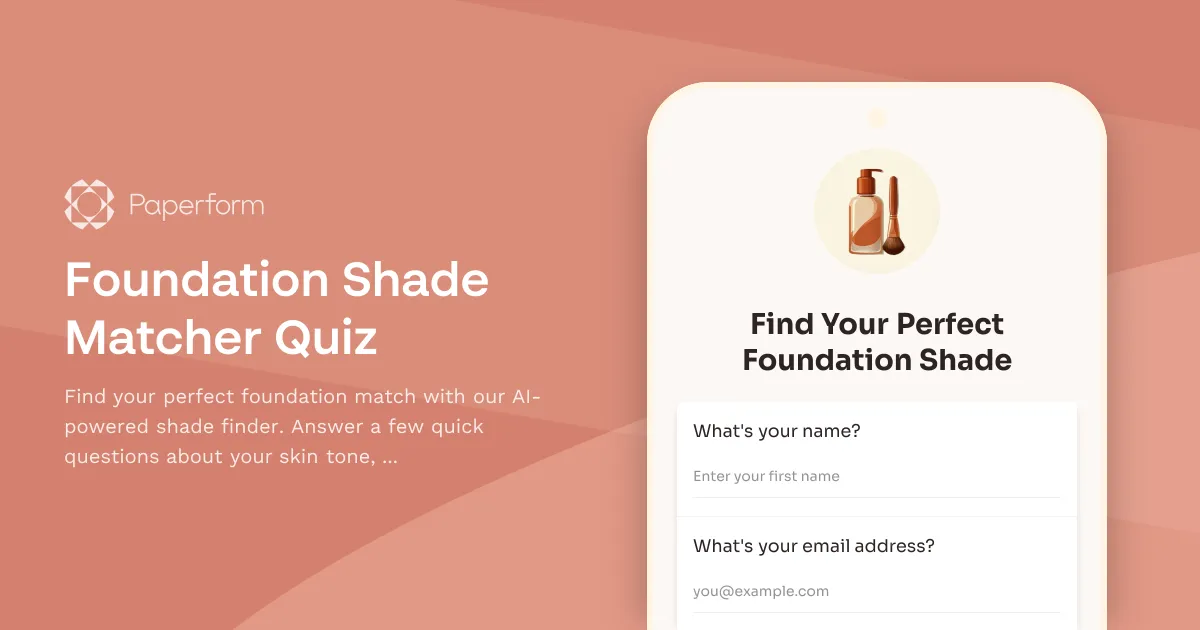 Foundation Shade Matcher Quiz
