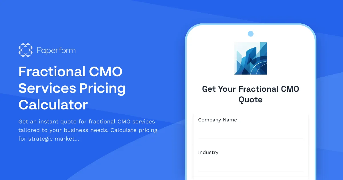 Fractional CMO Services Pricing Calculator