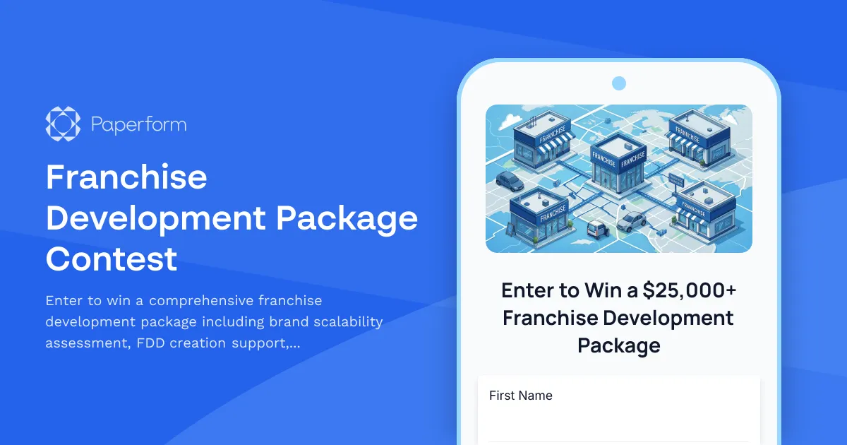 Franchise Development Package Contest