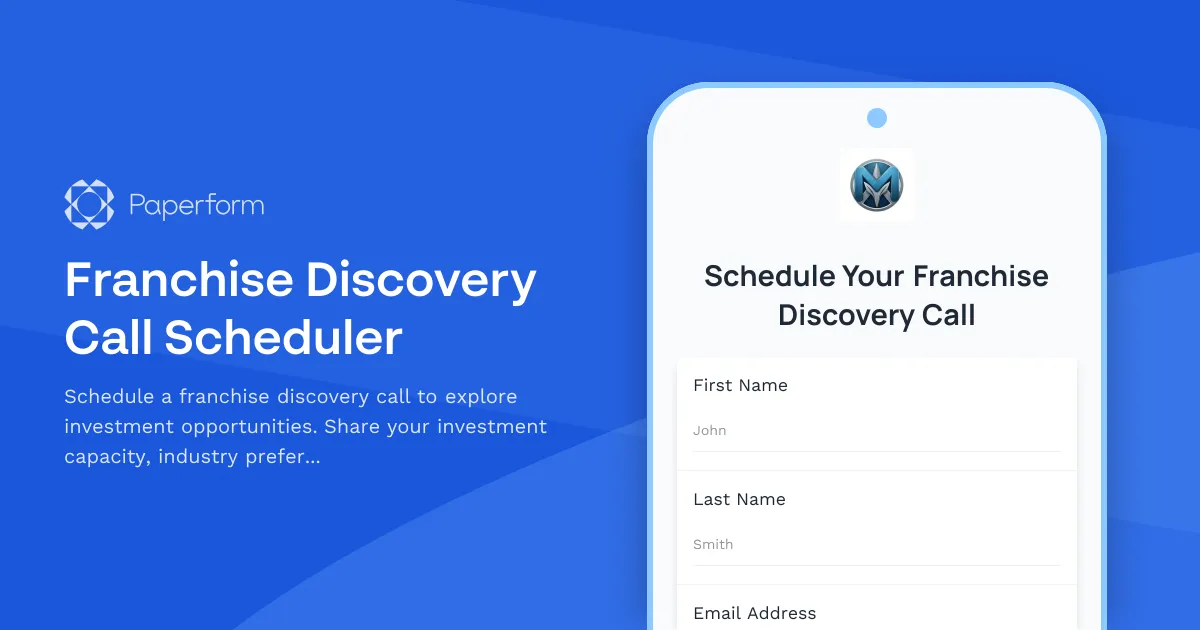 Franchise Discovery Call Scheduler