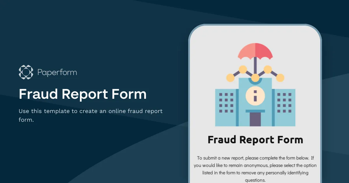 Fraud Report Form