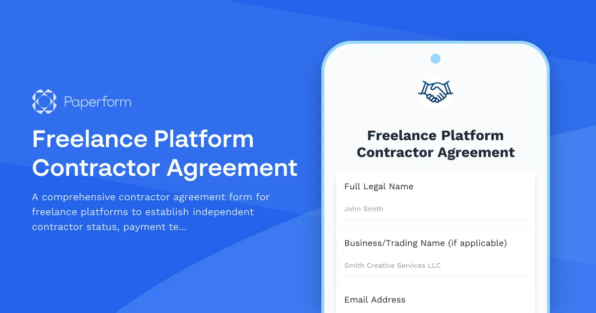 Freelance Platform Contractor Agreement
