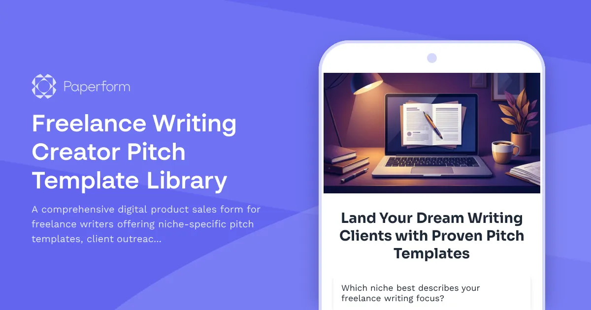 Freelance Writing Creator Pitch Template Library