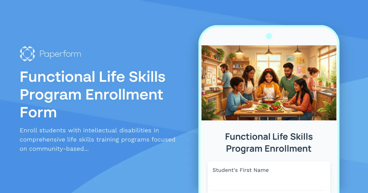 Functional Life Skills Program Enrollment Form