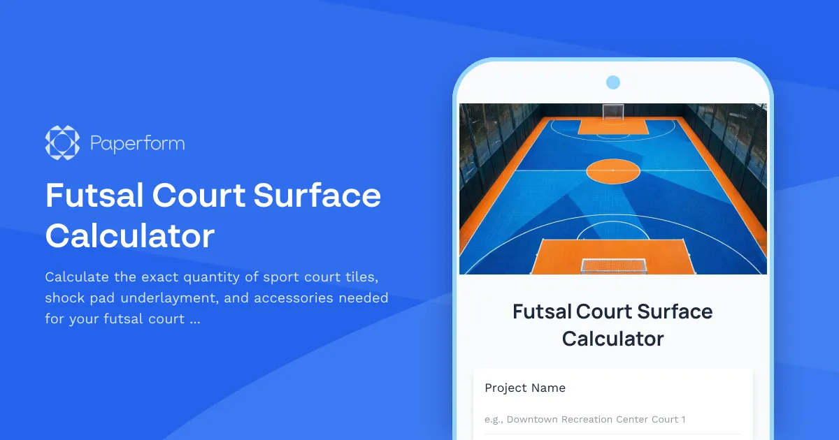 Futsal Court Surface Calculator