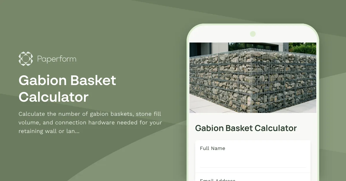 Gabion Basket Calculator