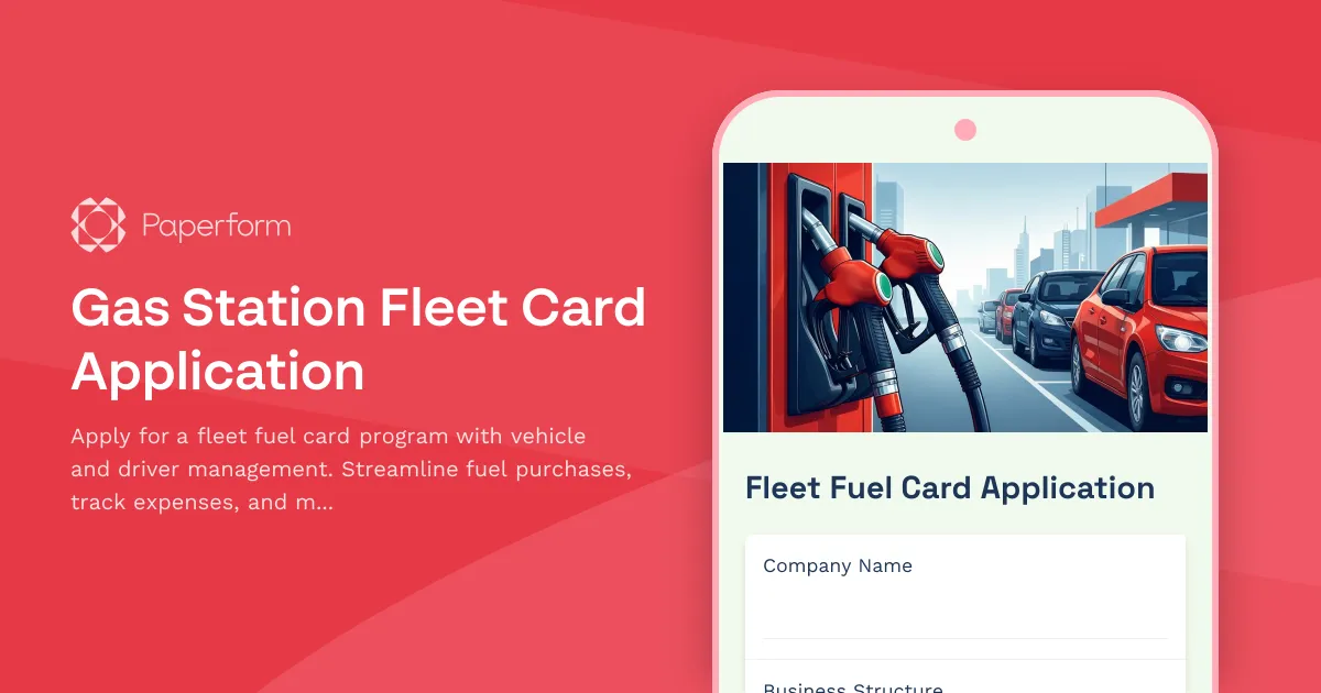 Gas Station Fleet Card Application