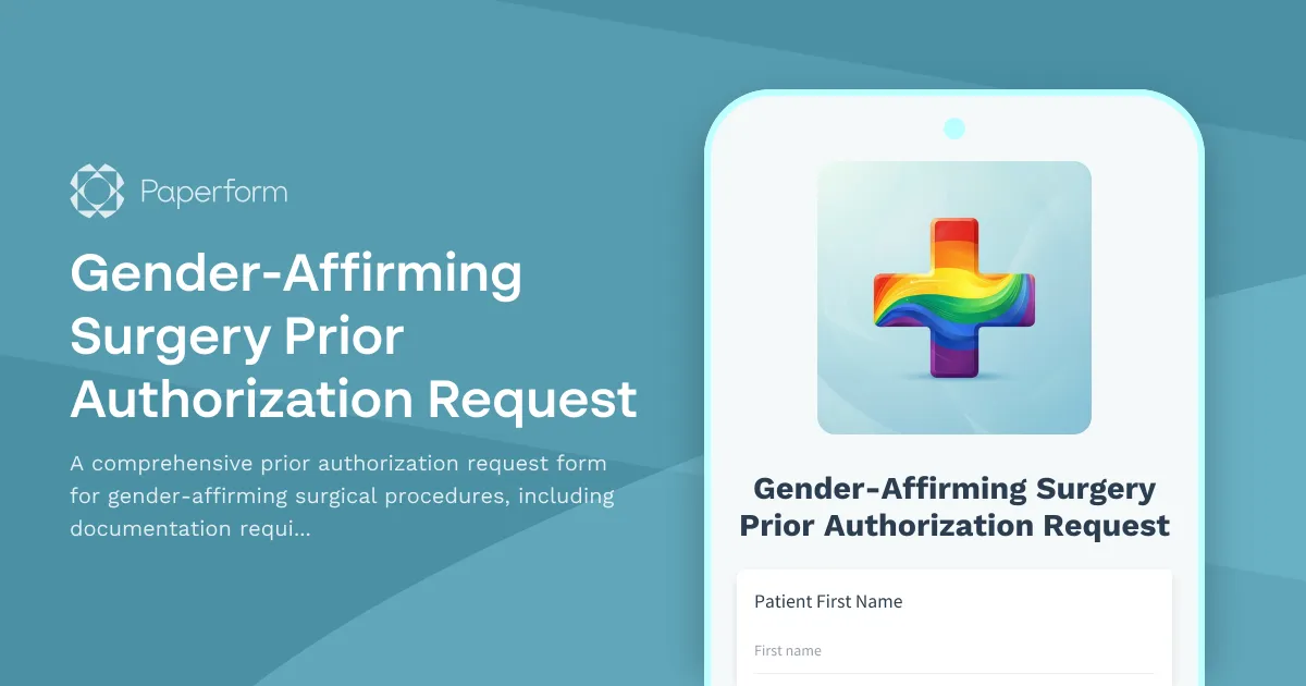 Gender-Affirming Surgery Prior Authorization Request