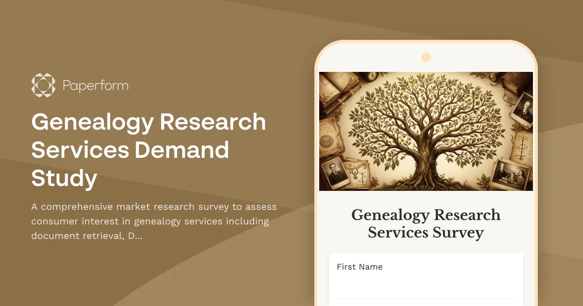 Genealogy Research Services Demand Study
