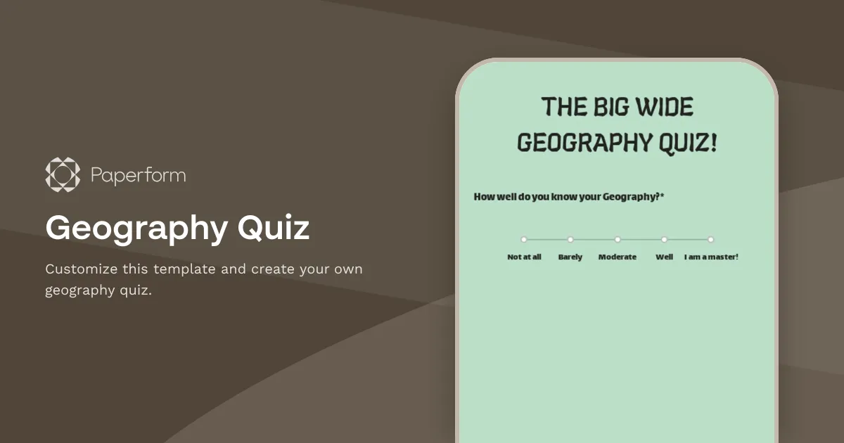 Geography Quiz
