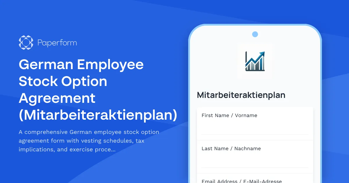 German Employee Stock Option Agreement (Mitarbeiteraktienplan)