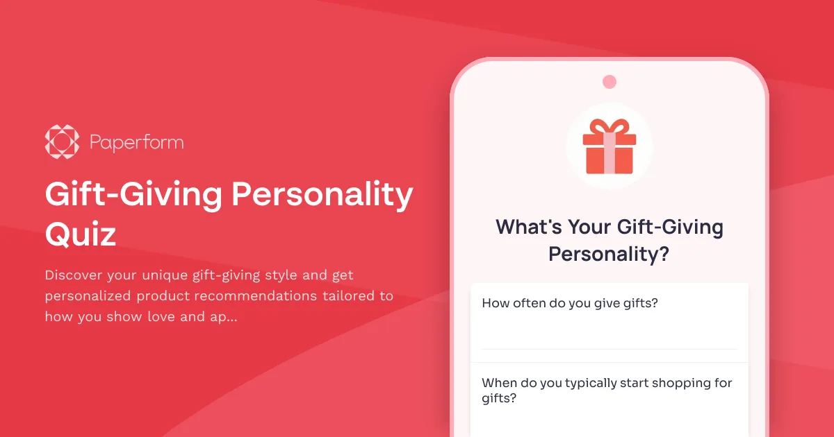 Gift-Giving Personality Quiz