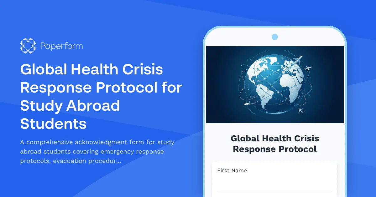 Global Health Crisis Response Protocol for Study Abroad Students