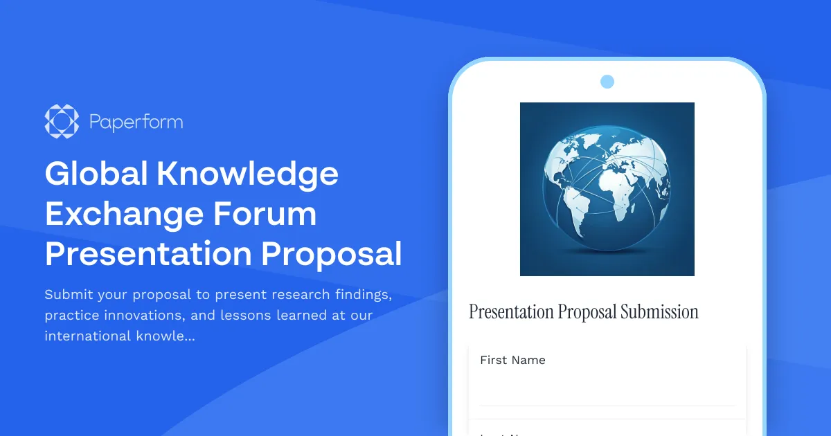 Global Knowledge Exchange Forum Presentation Proposal
