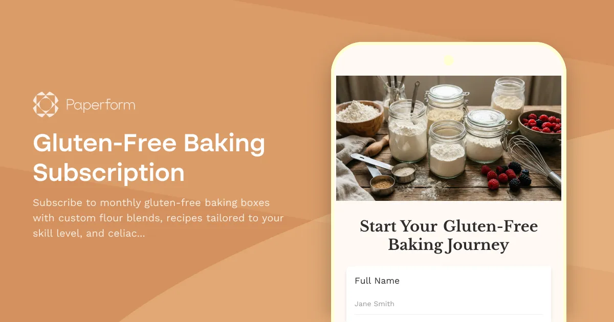 Gluten-Free Baking Subscription