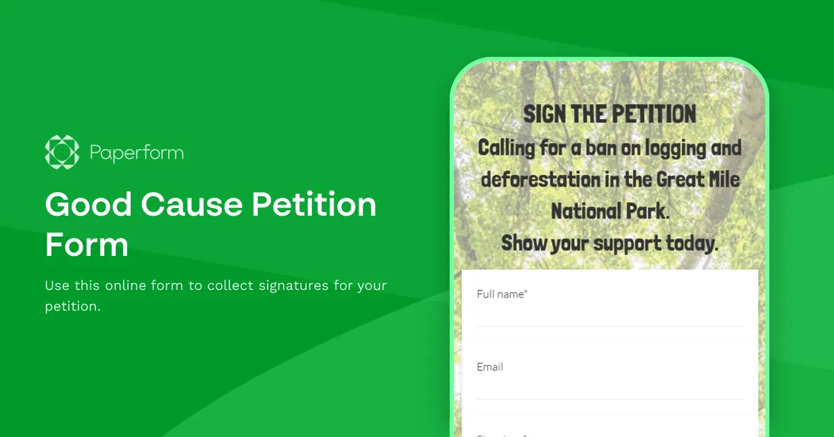 Good Cause Petition Form
