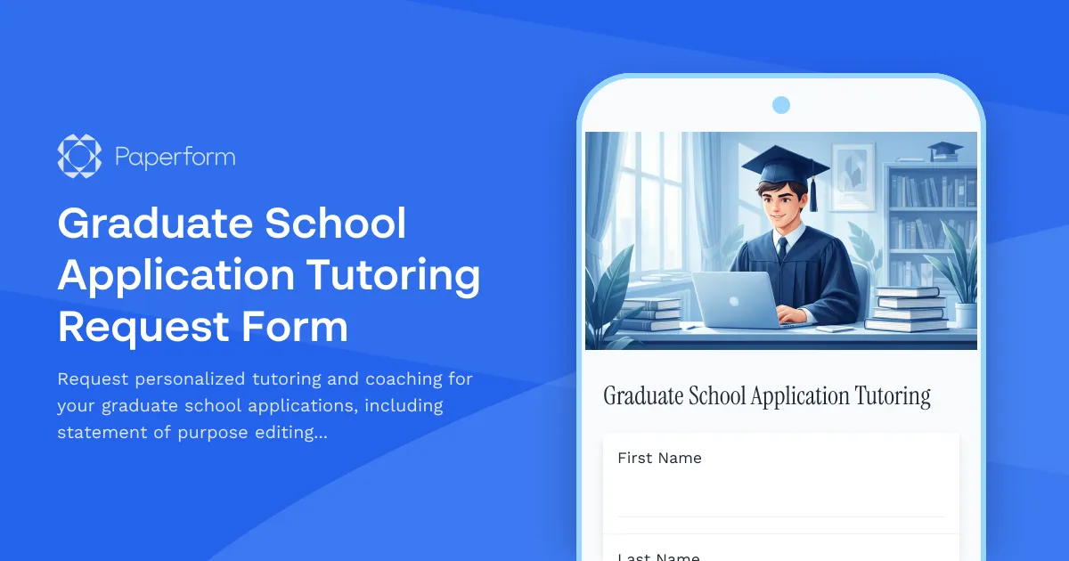 Graduate School Application Tutoring Request Form