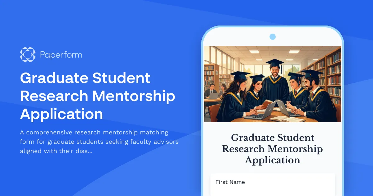 Graduate Student Research Mentorship Application