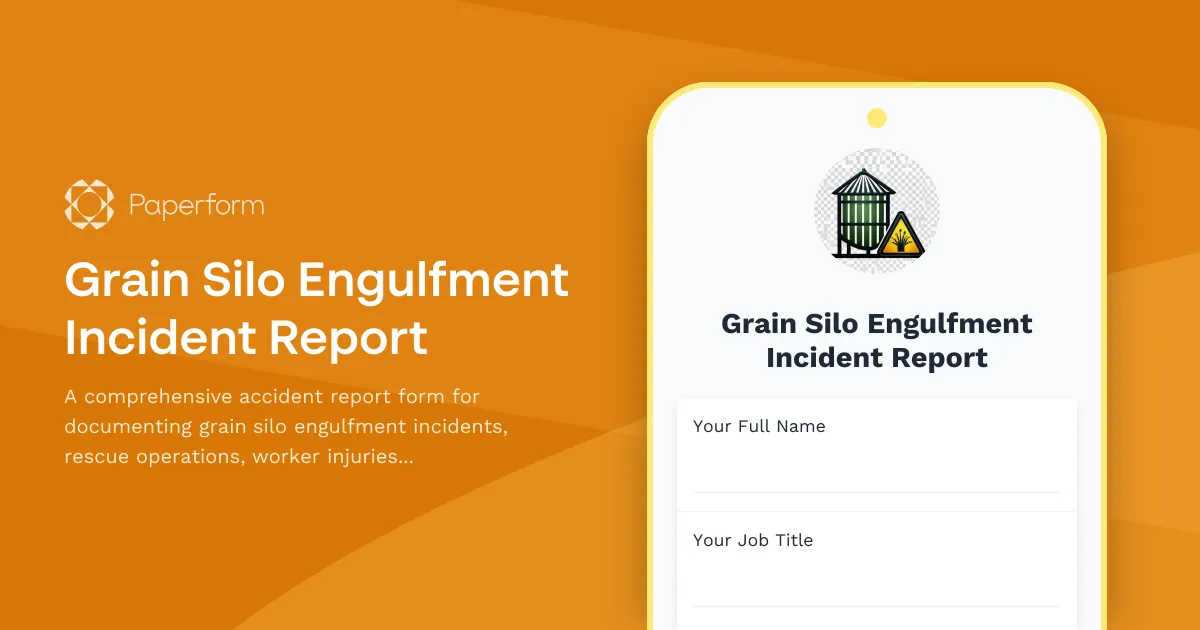 Grain Silo Engulfment Incident Report