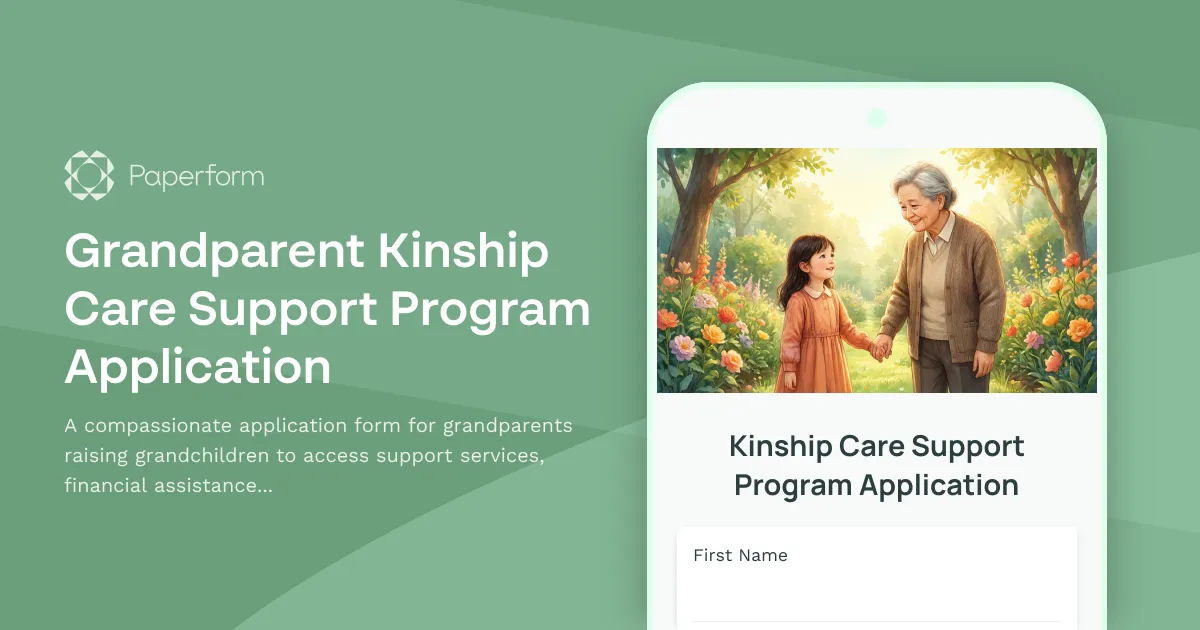 Grandparent Kinship Care Support Program Application