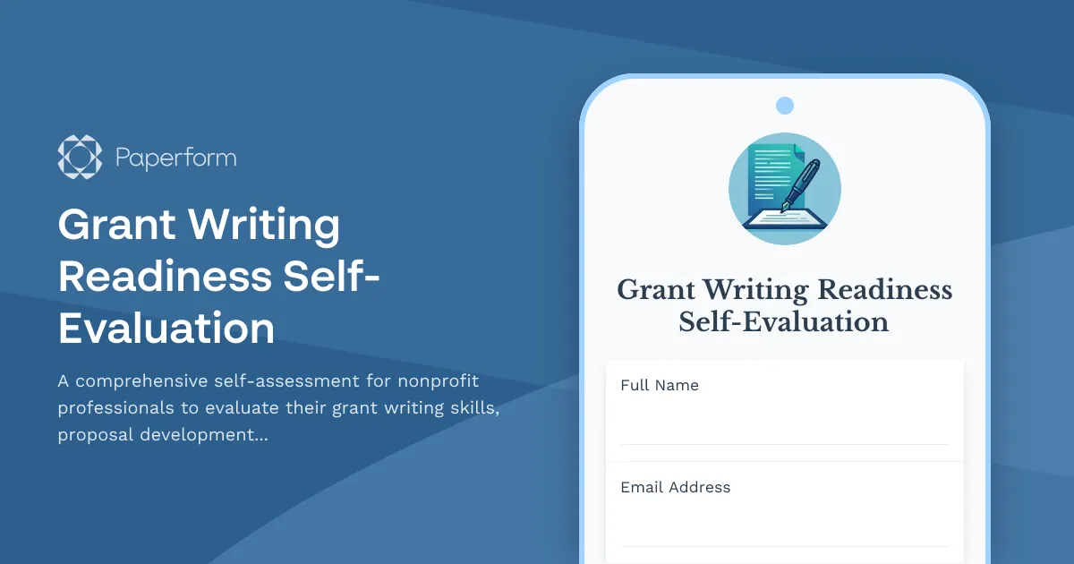 Grant Writing Readiness Self-Evaluation