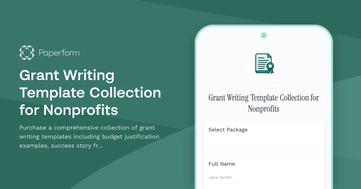 Grant Writing Template Collection for Nonprofits