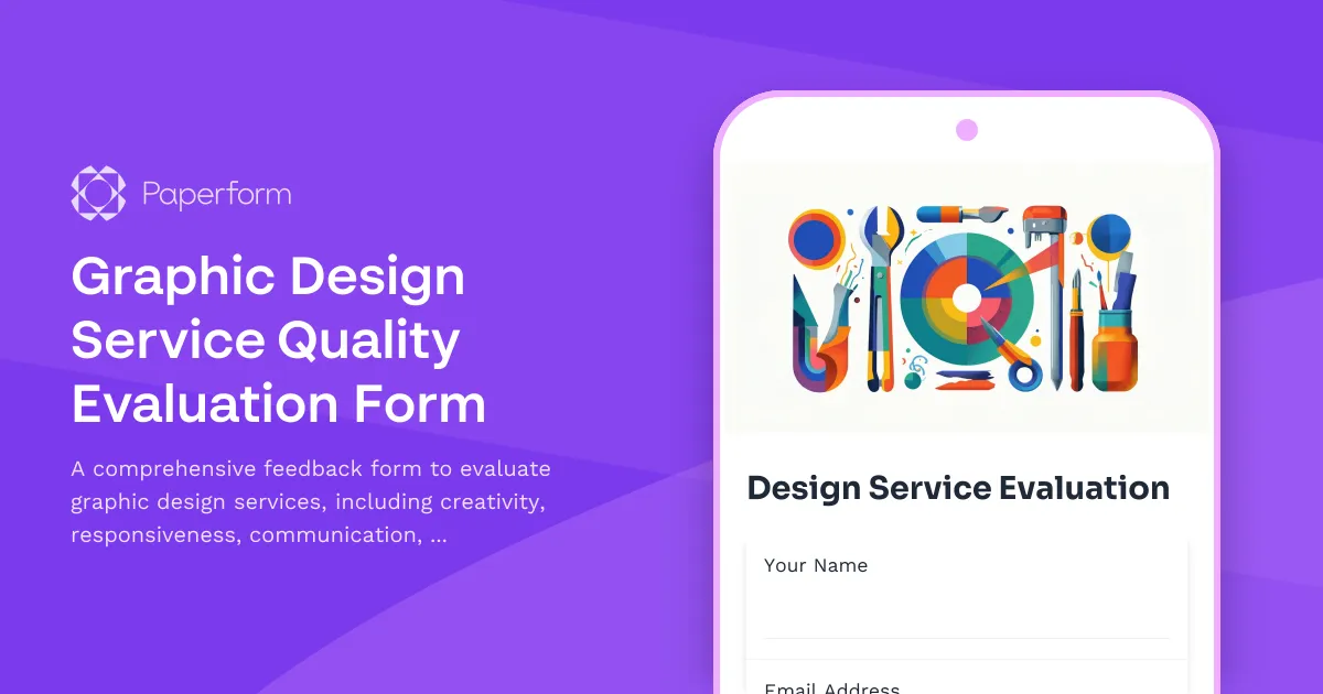 Graphic Design Service Quality Evaluation Form