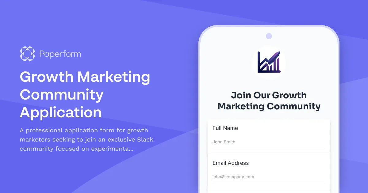 Growth Marketing Community Application