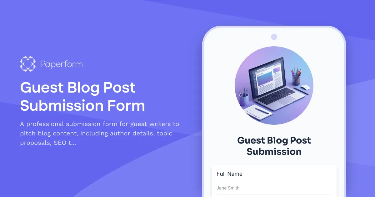 Guest Blog Post Submission Form