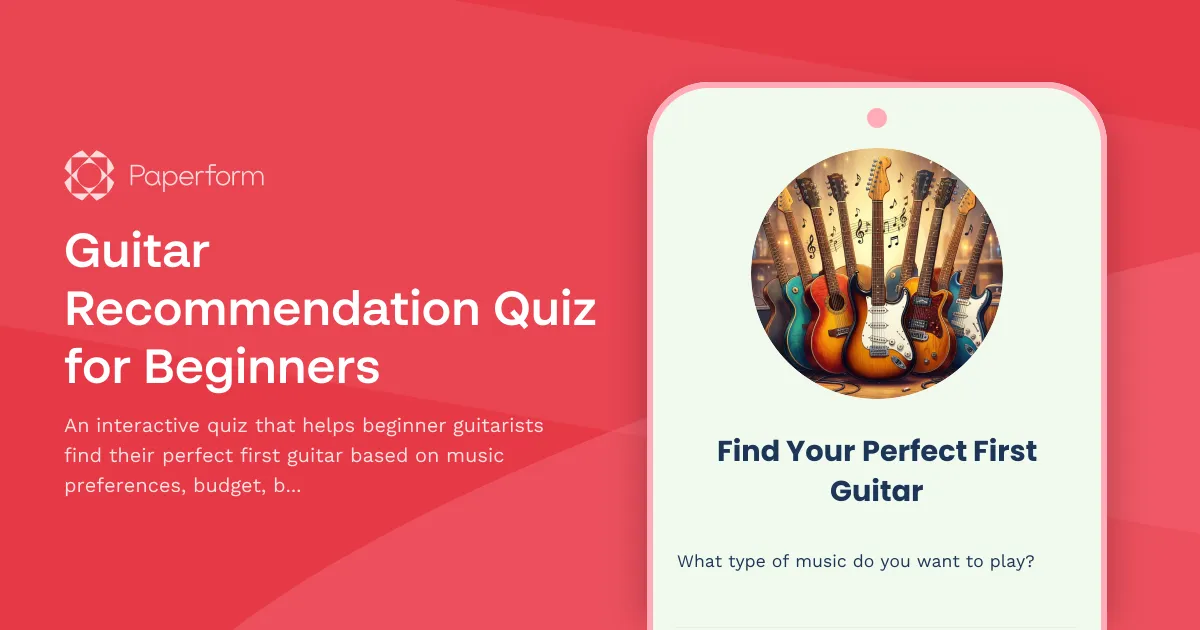 Guitar Recommendation Quiz for Beginners