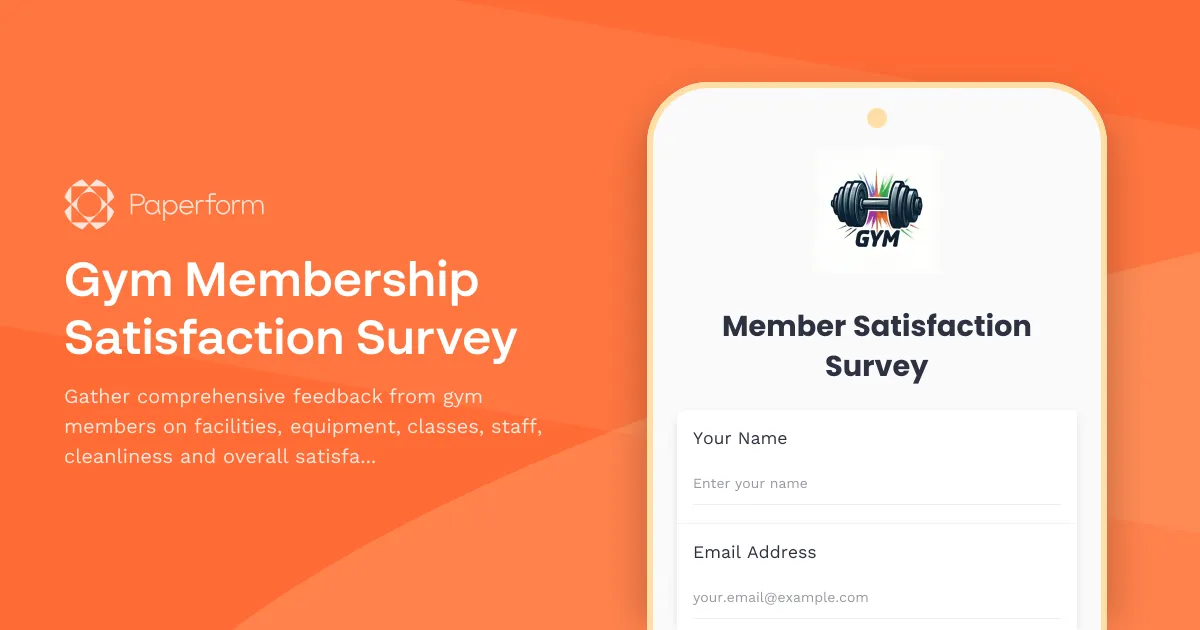 Gym Membership Satisfaction Survey