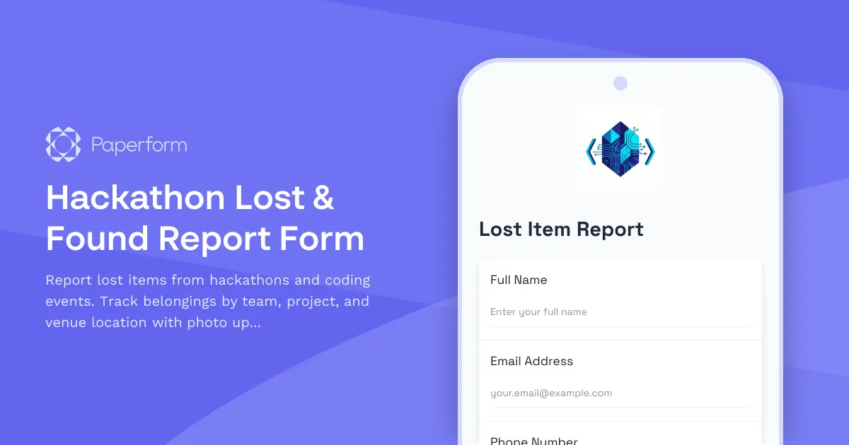Hackathon Lost & Found Report Form
