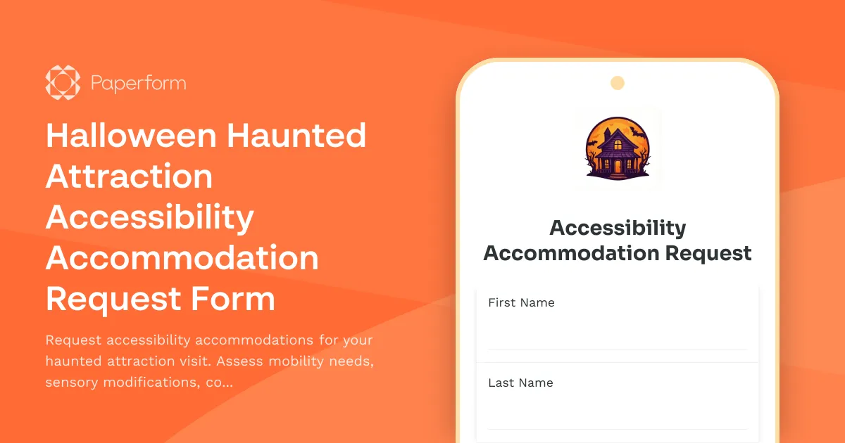 Halloween Haunted Attraction Accessibility Accommodation Request Form