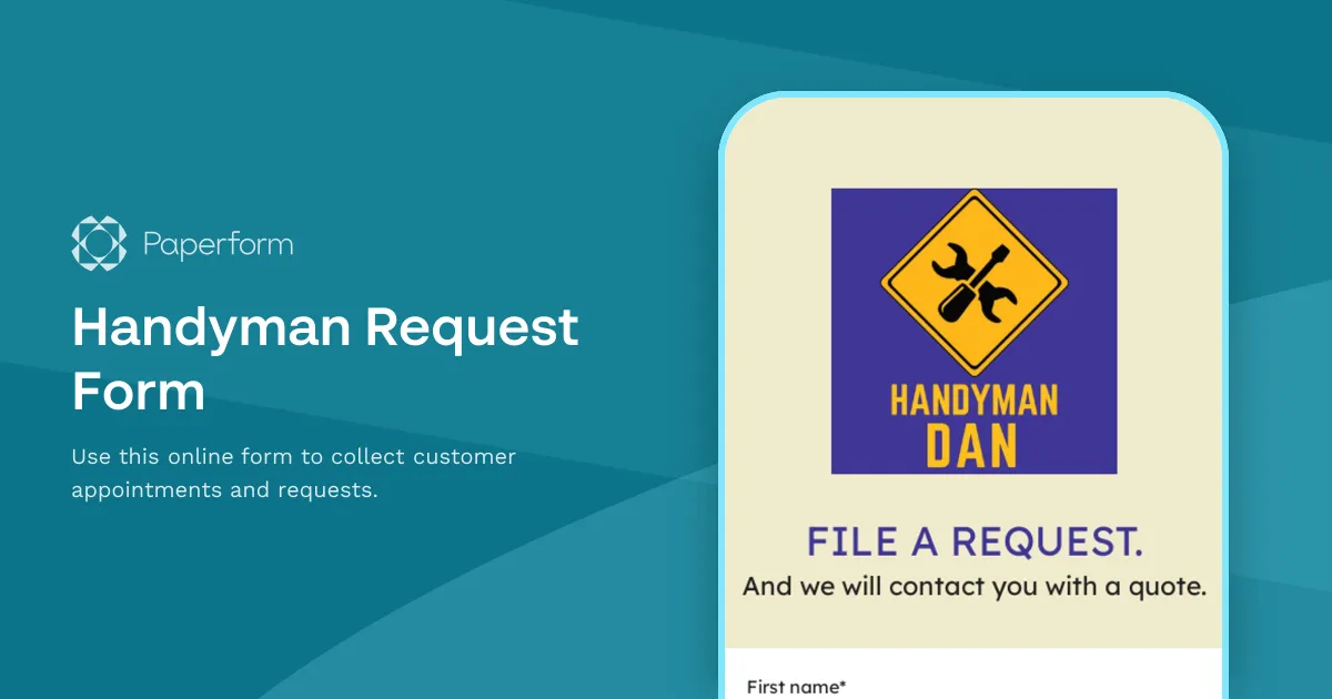 Handyman Request Form