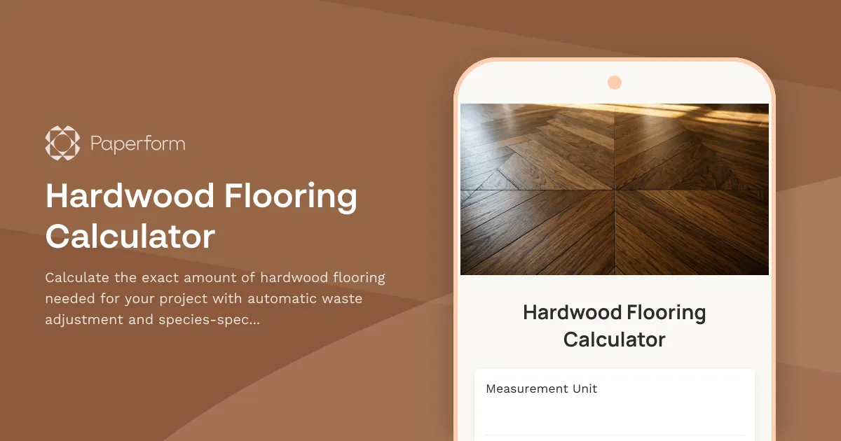 Hardwood Flooring Calculator