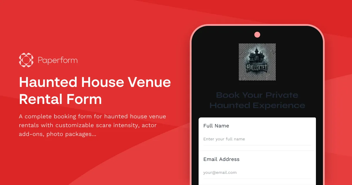 Haunted House Venue Rental Form