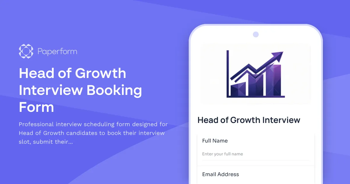 Head of Growth Interview Booking Form